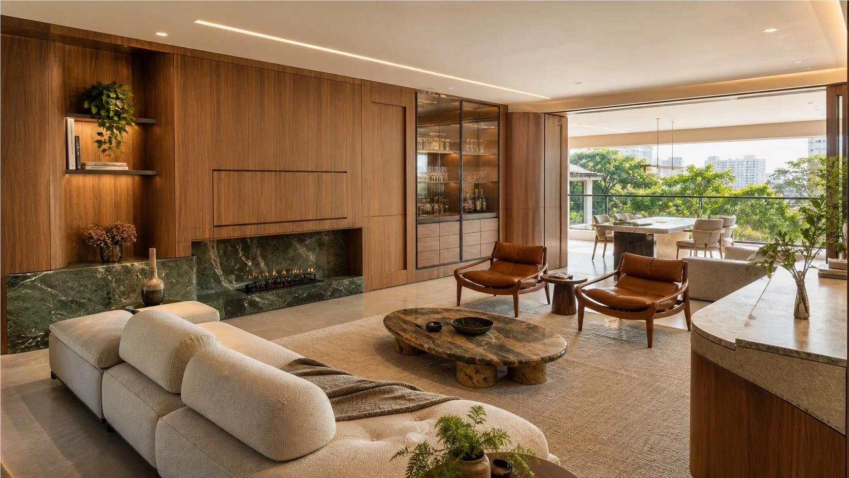 Marcenaria de alto padrão em ambiente contemporâneo